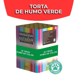 TORTA X 25 TIROS HUMO VERDE